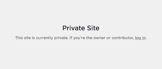 private site message