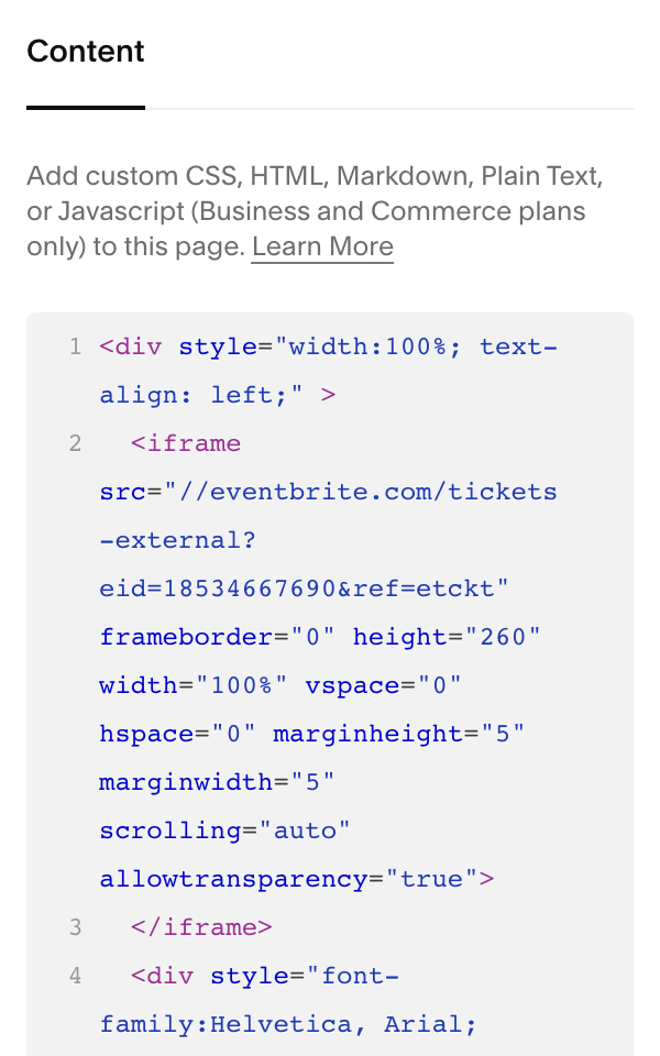 Eventbrite_code_added_to_a_Code_Block.png