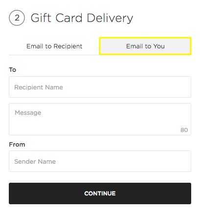 . com Tarjeta de regalo por cualquier cantidad en una Reveal