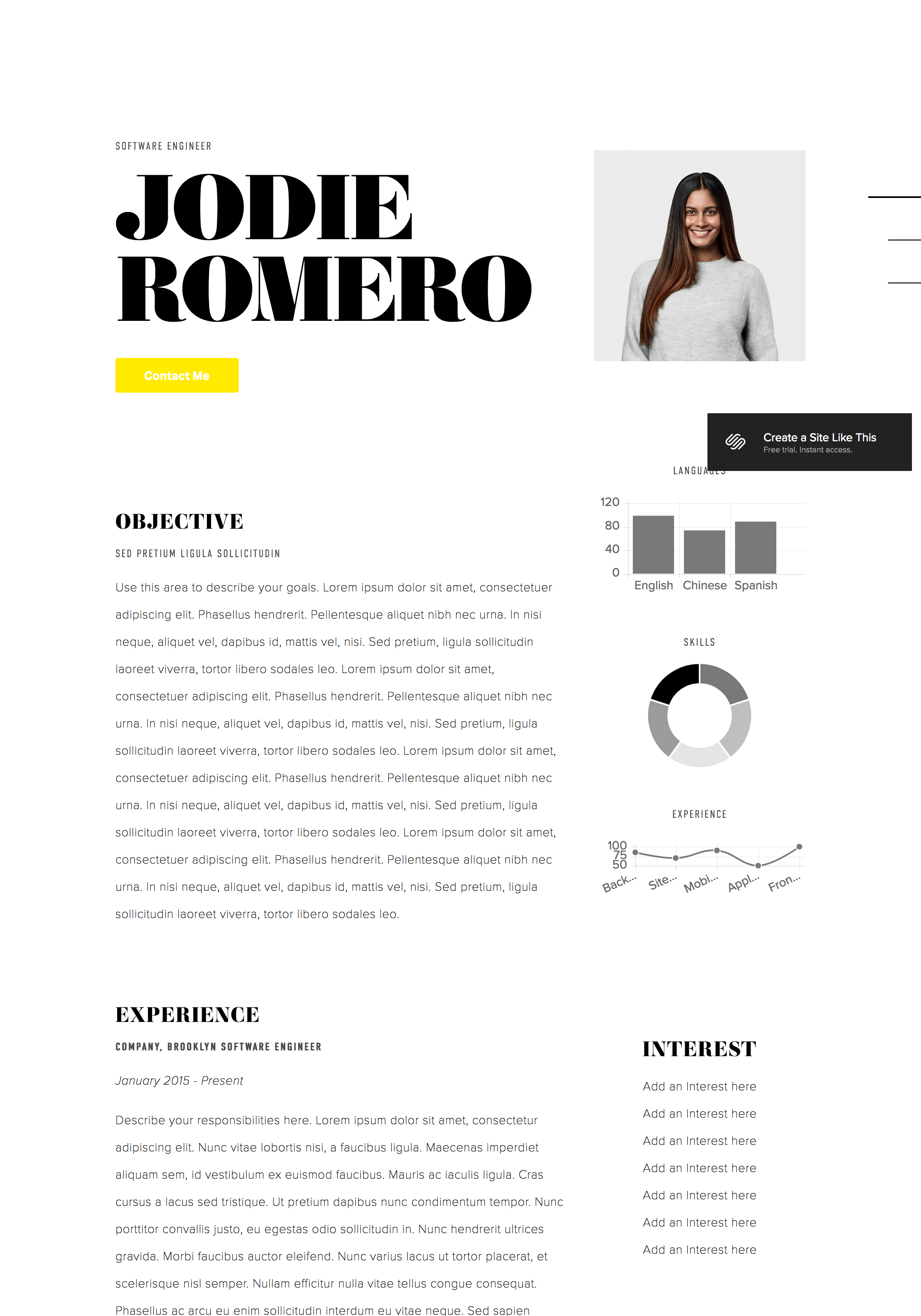Displaying your resume on your site Squarespace Help