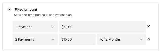 Fixed amount two pricing options in the pricing plan panel.jpg