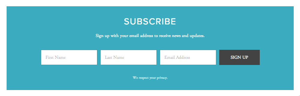 Newsletter Signup