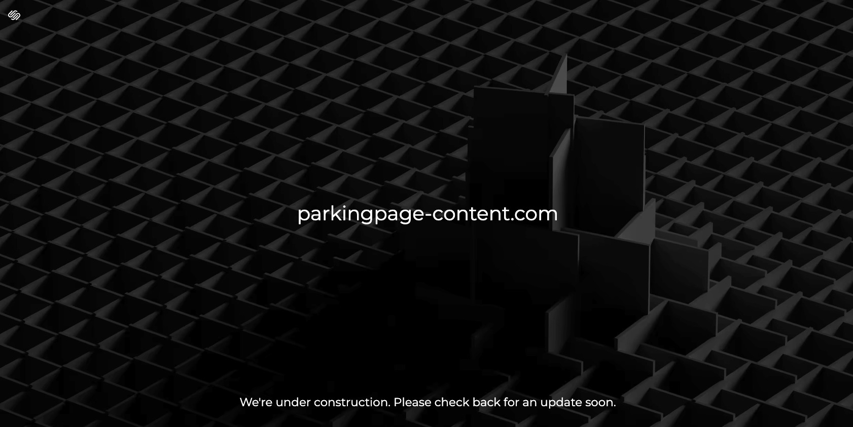 pagina parcheggiata squarespace baground nero con dominio in scrittura bianca.jpeg