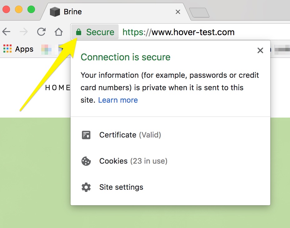 certificat SSL chrome