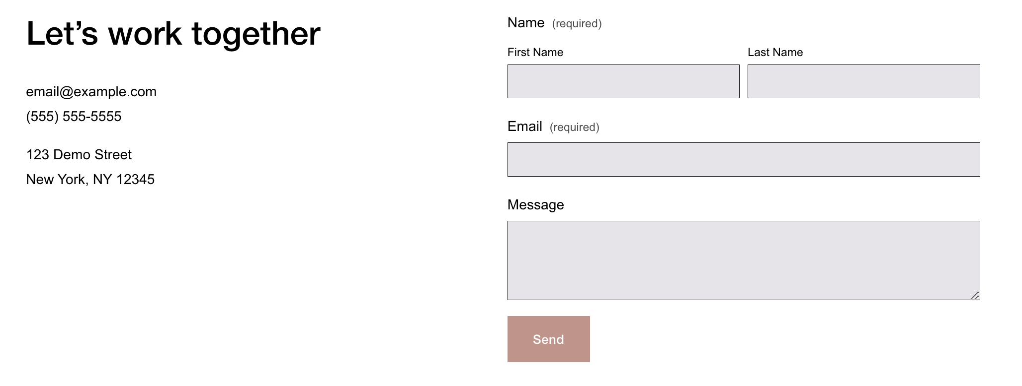 Contact form