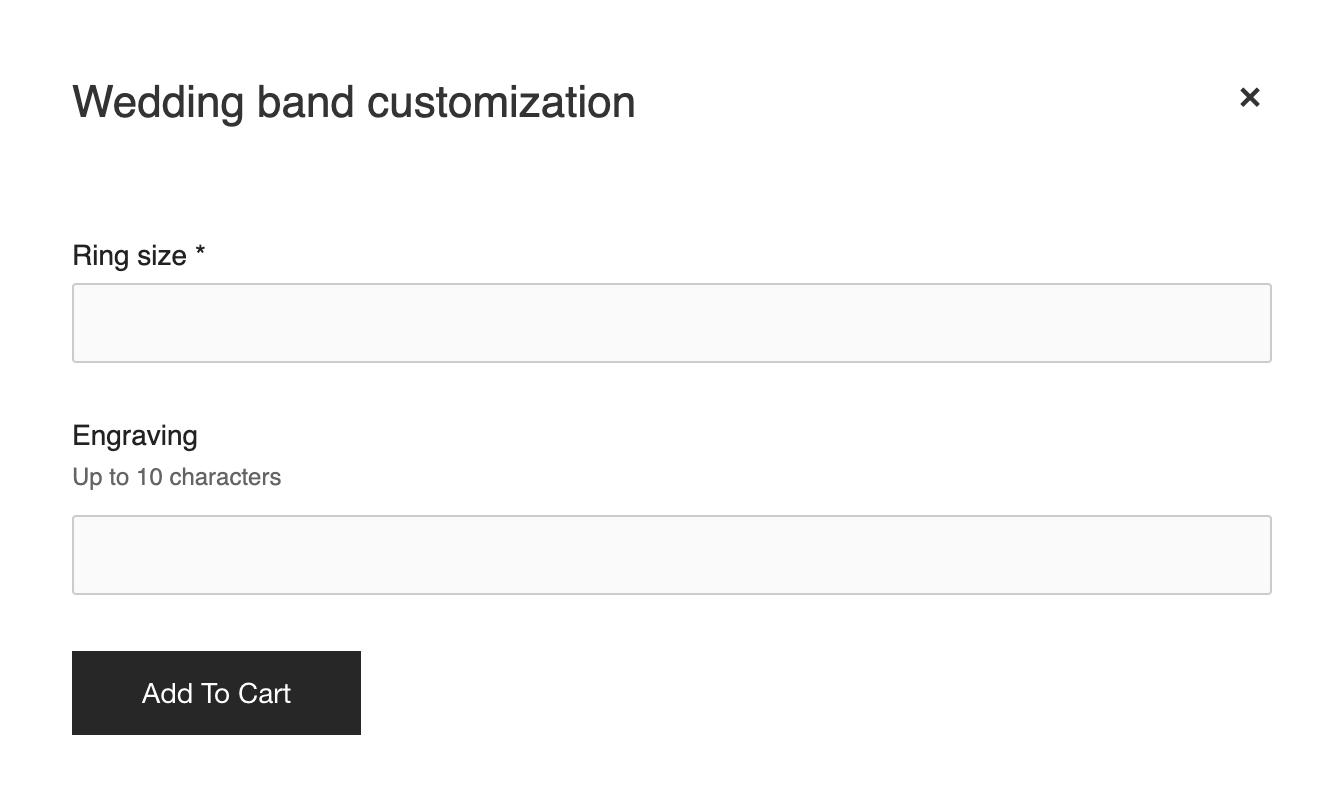 Personalization form