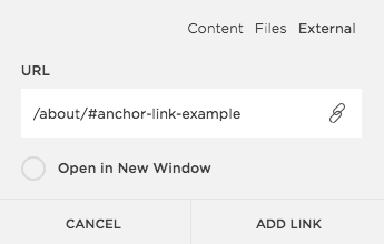 Creating anchor links – Squarespace Help