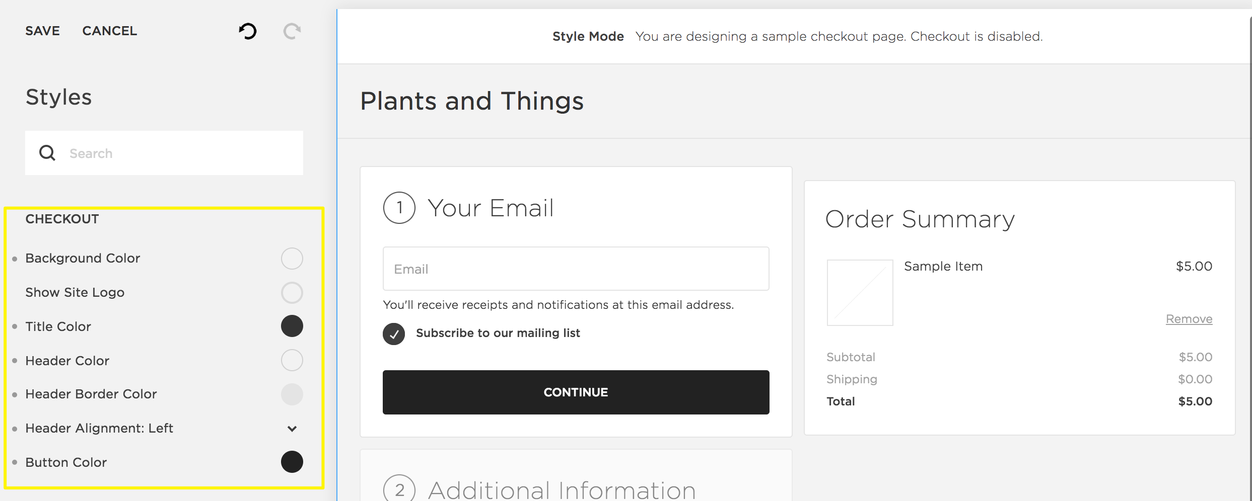 Styling your checkout page Squarespace Help Center