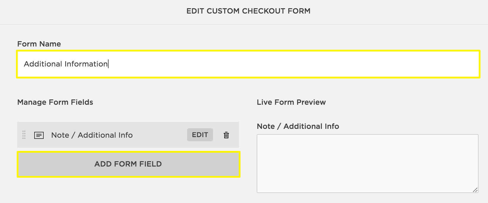 Creating a custom checkout form Squarespace Help Center