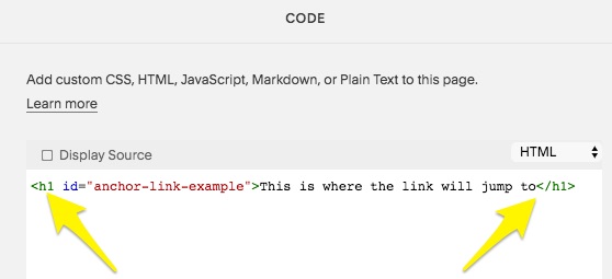 Creating Anchor Links Squarespace Help