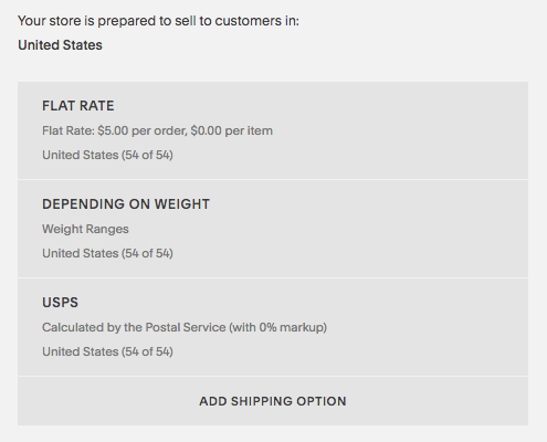 Setting up shipping rates – Squarespace Help Center