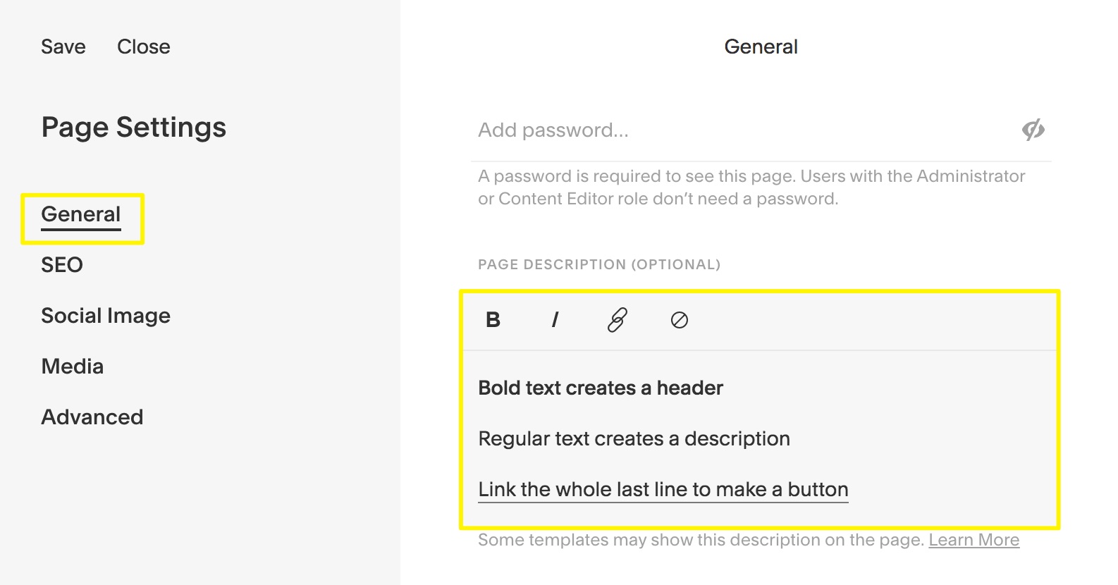 superposición de texto en la configuración de página