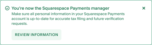 The message that appears on the dashboard.