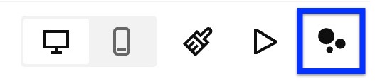 O ícone de chat da Beacon AI está destacado na barra de ferramentas de edição do site. O ícone são três círculos.jpg