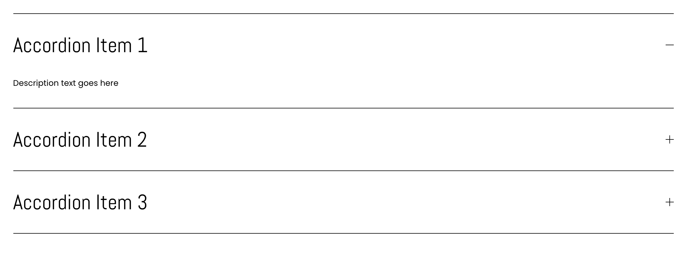 Accordeonblok waarbij de bovenste titel is uitgeklapt en de onderste twee titels zijn ingeklapt.